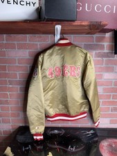 Vintage 90’s San Francisco 49ers Satin Jacket Gold Starter Bomber Medium picture