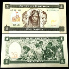 ERITREA 1 Nakfa Banknote World Paper Money UNC Currency picture