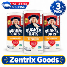 (3 Pack) Quaker Old Fashioned Instant Whole Grain Oatmeal, 42 Oz Canister picture