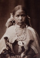 VTG Edward Curtis Print Indian Jicarilla Photogravure Art Photo 1904 Mat 11x14 picture