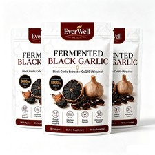 3 Pack Everwell Black Garlic Fermented 180 Softgels, Odorless Vegan Non-GMO picture