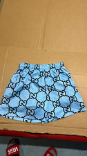 BRAVEST STUDIOS Men’s Light Blue/Black Logo Mesh Polyester Athletic Shorts picture