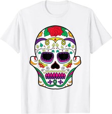 Sugar Skull Day of the dead Dia de los Muertos halloween T-Shirt picture