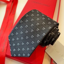 NWT Men's Ferragamo Silk Tie Designer Formal Business New picture