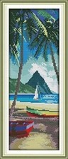 Happy Forever 11CT Stamped Cross Stitch, F364 Aegean Island in Thailand picture