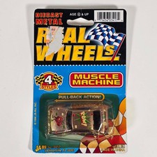 Vintage 1996 JA-RU Real Wheels Muscle Machine Pull Back Action Toy Car No. 3417 picture