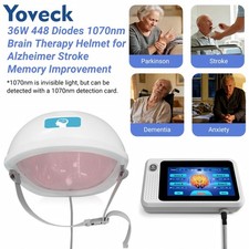 36W 1070nm PNM Light Helmet with Touch Screen 448 Diodes for Parkinson Alzheimer picture