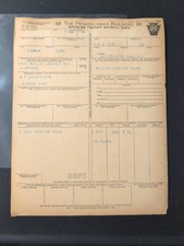 1927 Pennsylvania Railroad Freight Waybill Ephemera - Kerlins Poultry Feed... picture