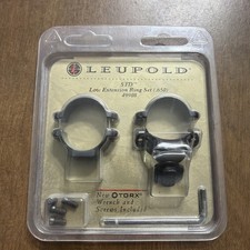 NOS DISCONTINUED LEUPOLD STANDARD LOW EXTENSION SCOPE RINGS 1” GLOSS 49908 picture