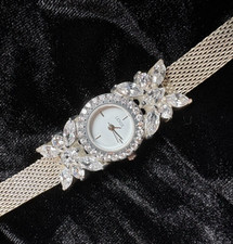 Lenox The Crystal Butterfly Watch 925 Sterling Silver Adjustable Band picture