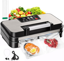 95Kpa Powerful Vacuum Sealer Machine, 11-In-1 Vacuum Sealer for Food with Double picture