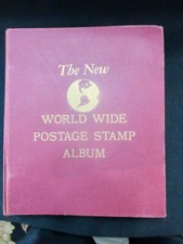 VTG 1956 The New World Wide Postage Stamp Album with Many Stamps WOW picture