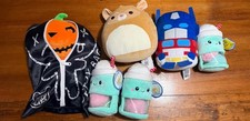 Lot Of 5 Deddy Bears Pumpkin Zippered Body Bag Boba Buddy Podpals Squishmallows picture
