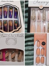 NWT Press-On & Glue-On Nail Bundle | 4 Sets | imPRESS & KISS Classy picture