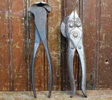 SCHOLLHORN LINESMAN PLIERS VINTAGE 1892-1894 LUBRING CUTTER END NIPPER 2PC LOT picture