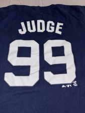 Majestic New York Yankees Aaron Judge #99 Blue T-Shirt Jersey Men's 2XL picture