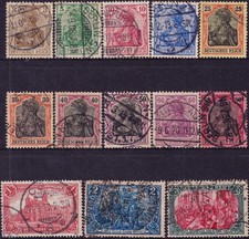 GERMANY 1905 Germania full issue sc. 81-95 cv. $157 usd picture