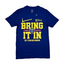 Fanatics NBA 2023 Denver Nuggets Finals Champions Bring It In Navy Small T-Shirt picture