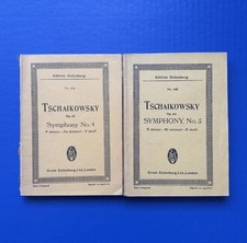 Tchaikovsky - Symphonies Nos. 4 & 5 -  Two Eulenburg Miniature Study Scores PB picture