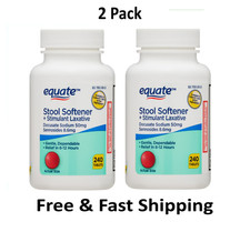 Equate Stool Softener Plus Stimulant Laxative Tablets  Constipation 240 ( 2 Pack picture