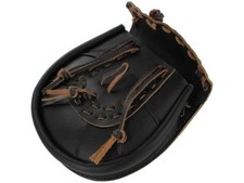 Medieval Warrior Scottish Soot Sporran Pouch 100% Genuine Handmade Leather picture