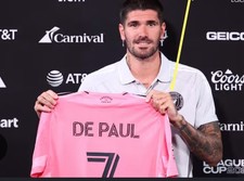 Rodrigo De Paul Adidas Inter Miami Jersey #7 Pink Size 3XL Authentic picture