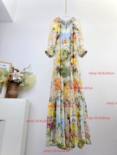 CAMILLA 2026 Summer New Silk Printed Flower maxi Dress beauty holiday comfort picture