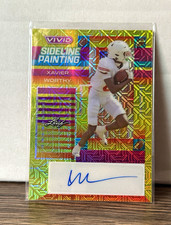 Leaf 2023 Sideline Painting Xavier Worthy SP-XW1 Yellow Auto /10 picture