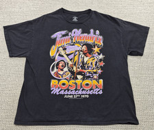 Authentic Hendrix Jimi Hendrix Shirt Mens XL Black Boston 1970 Concert Tee picture