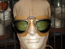 WW2 LUXOR AIREX GOGGLES  PILOTS  FLIGHT  FLYING  HELMET picture