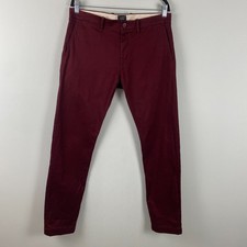J Crew Burgundy 484 Slim Stretch Chino Pants Size 32x32 picture
