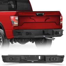 Black Steel Rear Bumper for Nissan Titan 2017 2018 2019 2020 2021 2022 2023 2024 picture