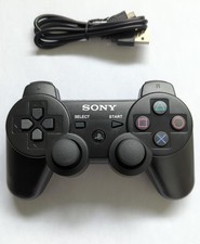 Sony PS3 DualShock 3 Wireless Controller Non-OEM Black CECHZC2U A1 W/ USB Cable picture