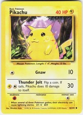 Pikachu Common Base Set 058/102 MP picture