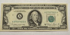 1981 A $100 Hundred Dollar Bill Federal Reserve Note  Boston MA Vintage Old  N/M picture