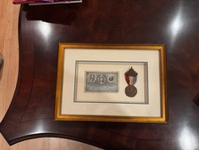 1912 Teddy Roosevelt Bull Moose Convention Rare Messenger Badge  &Ticket Framed picture
