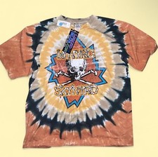 DEADSTOCK VINTAGE Liquid Blue Lynrd Skynrd Band Tee Tie-dye Size XL picture