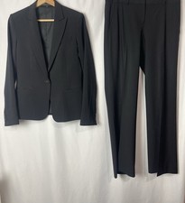 Theory Black Wool Blend Blazer & Dress Pants Suit Set Size 8 picture