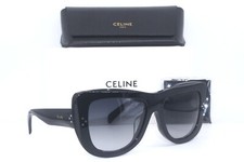 CELINE CL 40157U 01B SHINY BLACK W/GREY GRADIENT LENS AUTHENTIC SUNGLASSES 57-18 picture