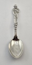 Vintage Butte Montana Gold Miner Prospector Sterling Silver Souvenir Spoon - 21g picture