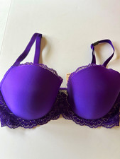 Victoria's Secret Dream Angels Purple Lace Demi Underwire Bra 34DD picture