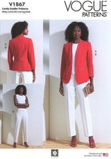 Vogue V1867 ANNE KLEIN Lined Jacket w 7/8 Sleeves, Tapered Pants Sz 6-14 UNCUT picture