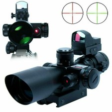 2.5-10X40 Rifle Scope with Red Laser & Mini Reflex 3 MOA Red Dot Sight picture