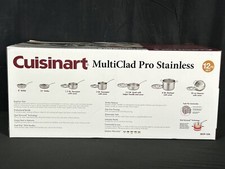 New Cuisinart Multiclad Pro Tri-Ply Stainless 12pc Cookware Set MCP-12N picture