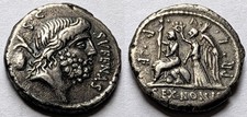 Roman Republic M Nonius Sufenas Silver Denarius 59 BC Saturn Roma Crawford 421/1 picture