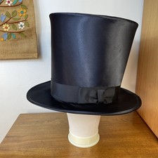 Vintage Antique Huge Black Top Hat Formal Costume, Movie Prop or Store Display picture