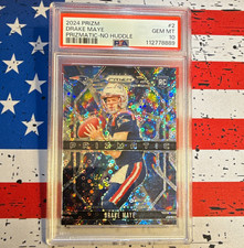 Panini Prizm 2024 Drake Maye Prizmatic No Huddle Prizm #2 RC Patriots PSA 10 picture