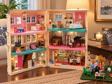 RARE Vintage  Fisher Price Loving Family Townhouse OOAK Halloween Dollhouse  picture