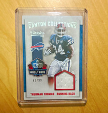 Panini 2016 Classics Thurman Thomas Bills Canton Collections Jersey #34 /99 picture