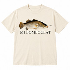 Mi Bomboclat Fish Shirt Funny Meme Vintage Y2K Brainrot Fishing Graphic T-Shirt picture